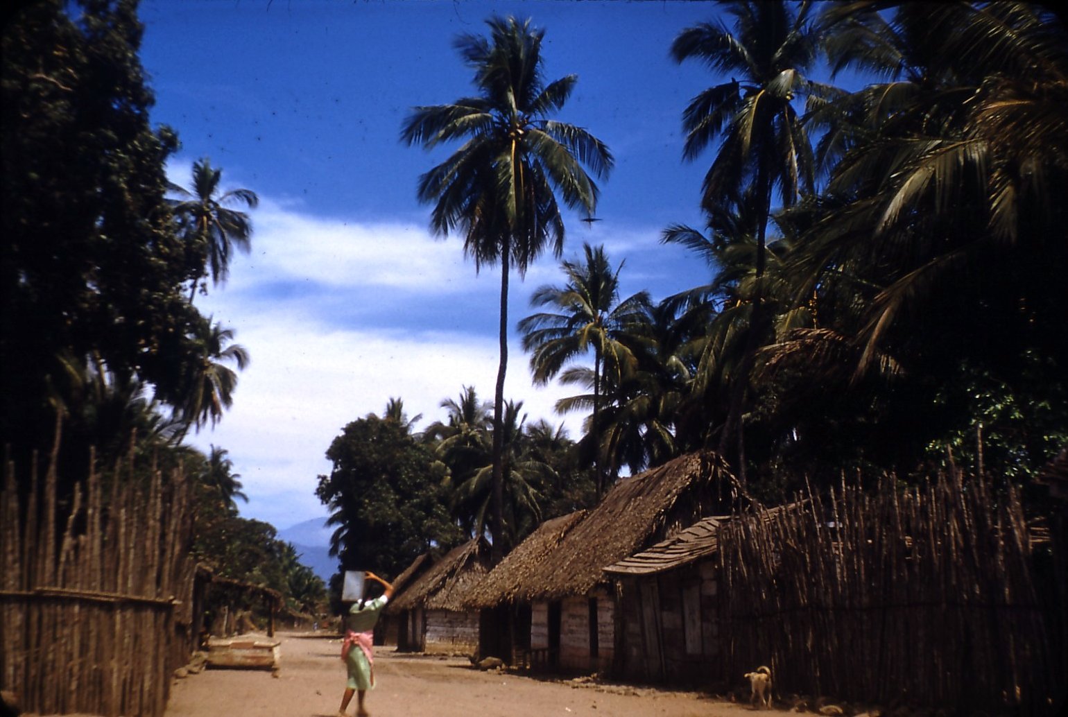 Calle del pueblo en San Blas Atempa, Oaxaca