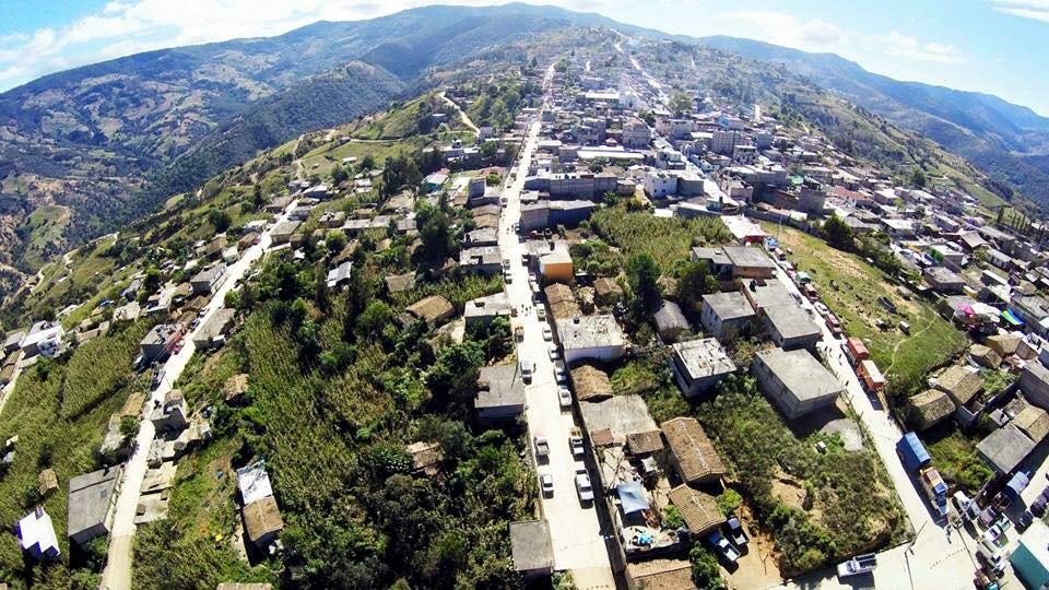 Vista aérea del pueblo en San Martín Peras, Oaxaca
