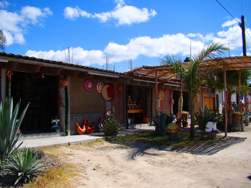 Vista del pueblo en Santiago Matatlán, Oaxaca