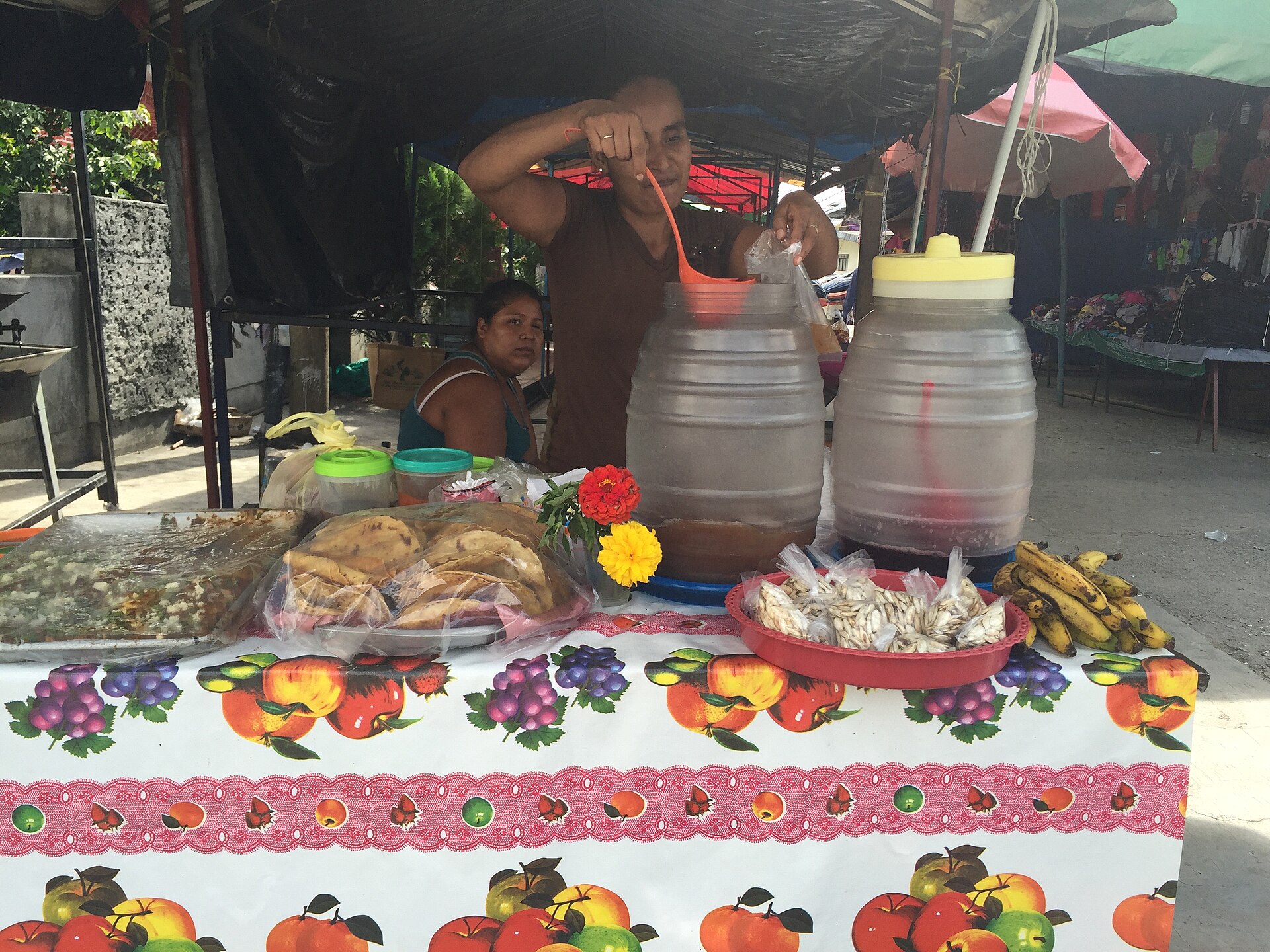 Mercado chatino en Santos Reyes Nopala, Oaxaca