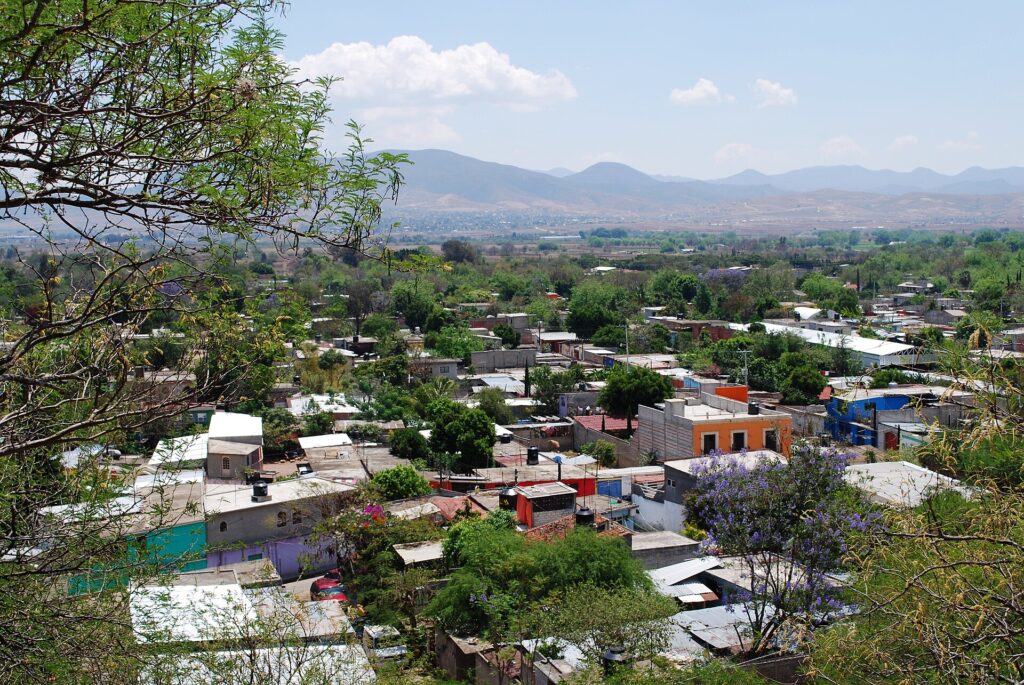 Vista del valle en Villa de Zaachila, Oaxaca